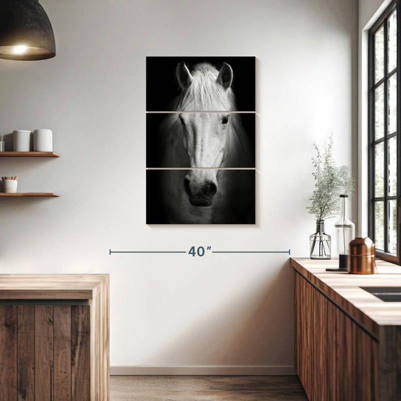 Brampt White Thoroughbred Horse, 38" H x 24" W