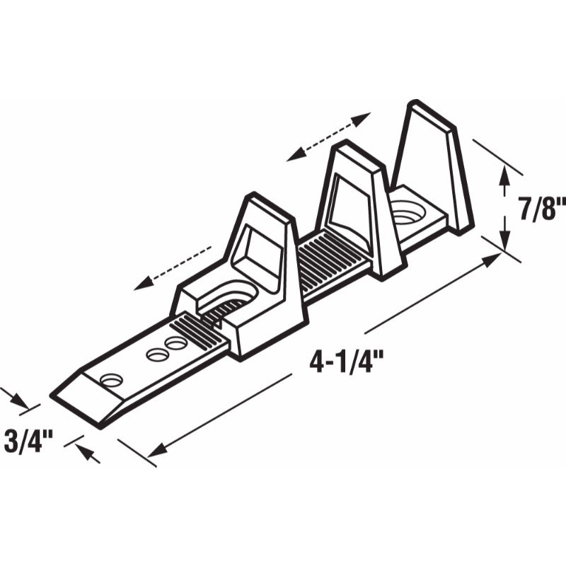 Guide inférieur de porte d'armoire Prime-Line