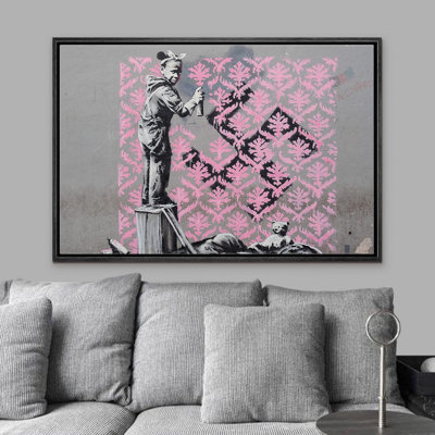 Banksy, Angleterre, Royaume-Uni, femme, pulvérisation de peinture