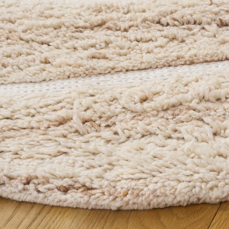 Casablanca Hand Tufted Wool;Cotton Abstract Rug, Round 6'