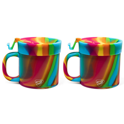 Silipint: tasse à café 16 oz: paquet de 2 - houblon hippie - tasses incassables en silicone