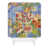 Bleu / orange floral clair