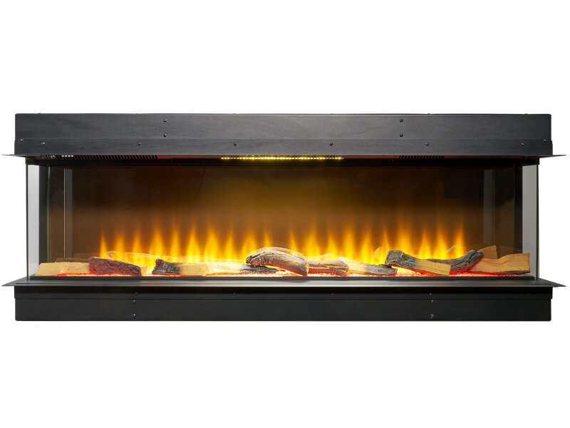 Recessed Wall Mounted Electric Fire, 49cm H x 130.4cm W x 23.5cm D