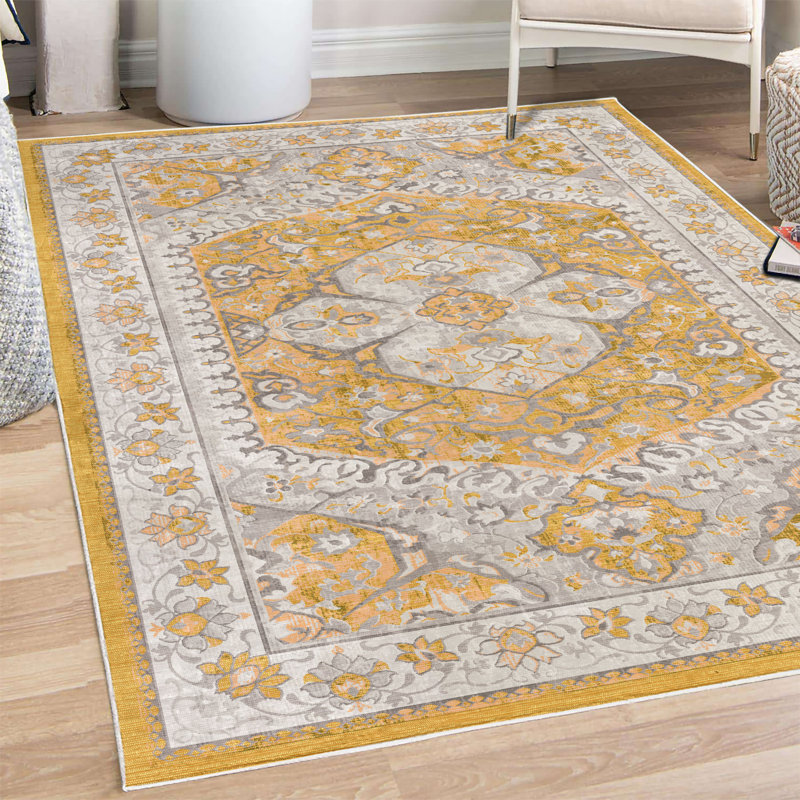 Tapis décoratif Cemile, Rectangle 4 pi x 5 pi 5 po