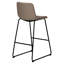 Chaise de bureau d'ordinateur, aspect cuir taupe et chaise polyvalente pour plusieurs espaces de travail