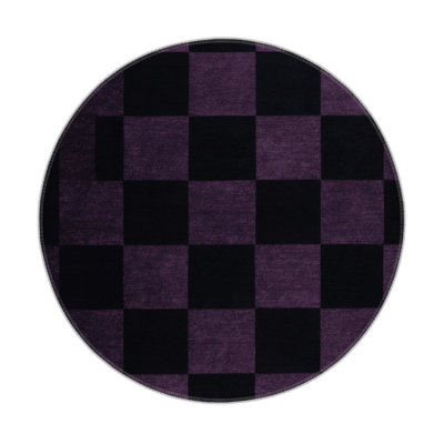 Tapis d'intérieur et d'extérieur à carreaux gris
