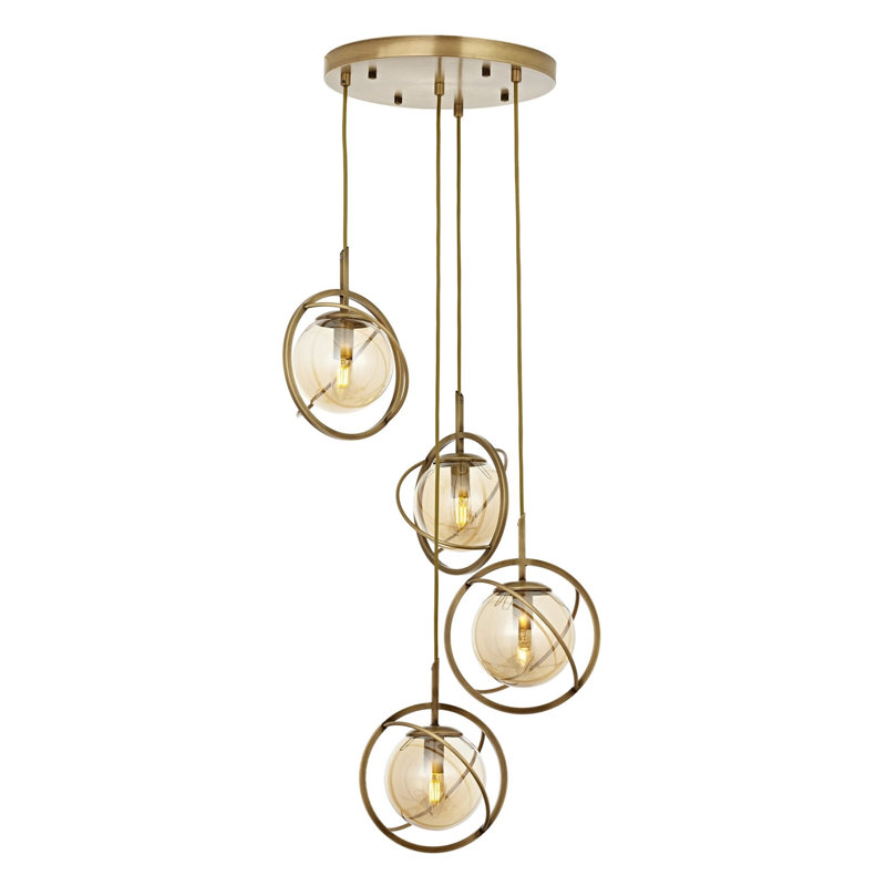 Demps 4 - Light Sphere Chandelier, Gold