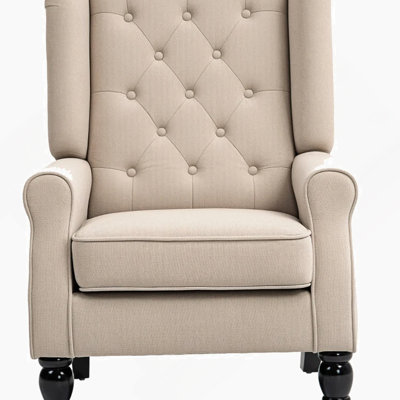 Chaise d'appoint moderne, capitonnée avec accoudoirs ronds et pieds en bois, gris foncé