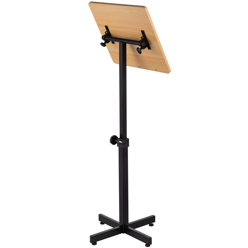 Support de haut-parleur en bois 30 po avec hauteur réglable, Chêne