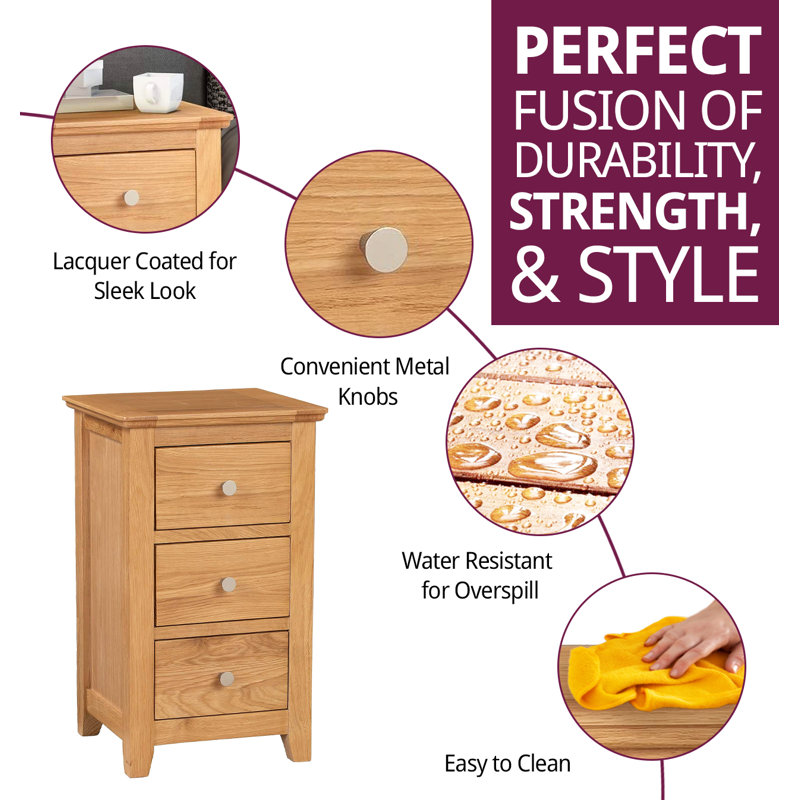 Diante 35 cm W Bedside Table