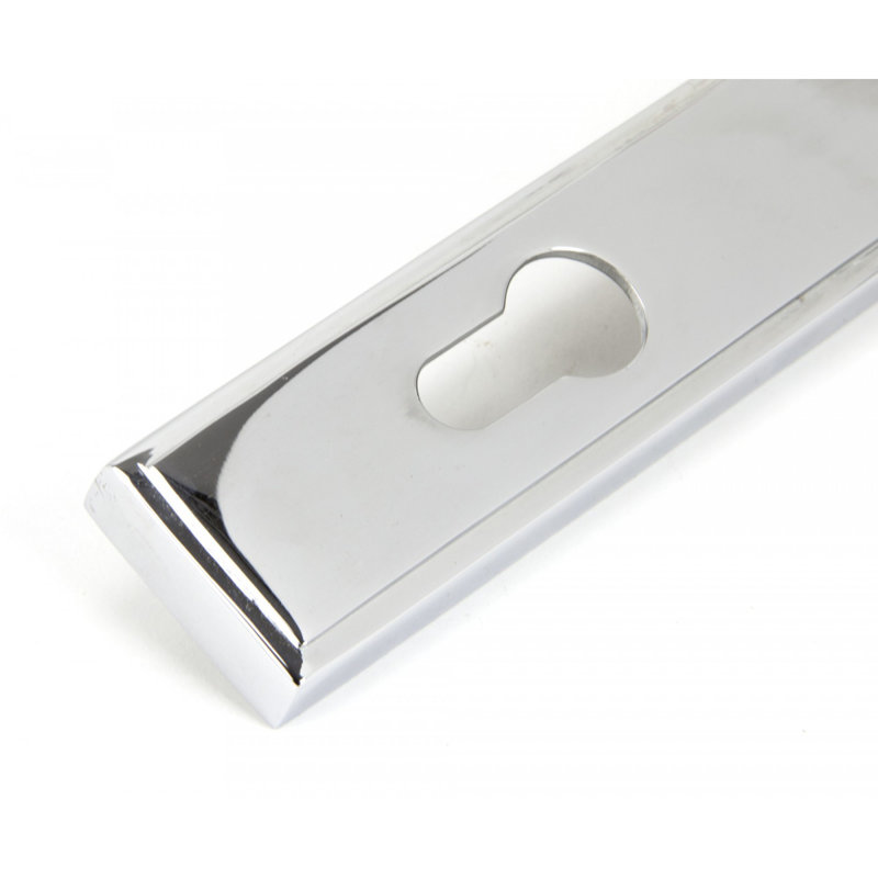 Newbury Lock Door Handle Kit, Polished Chrome