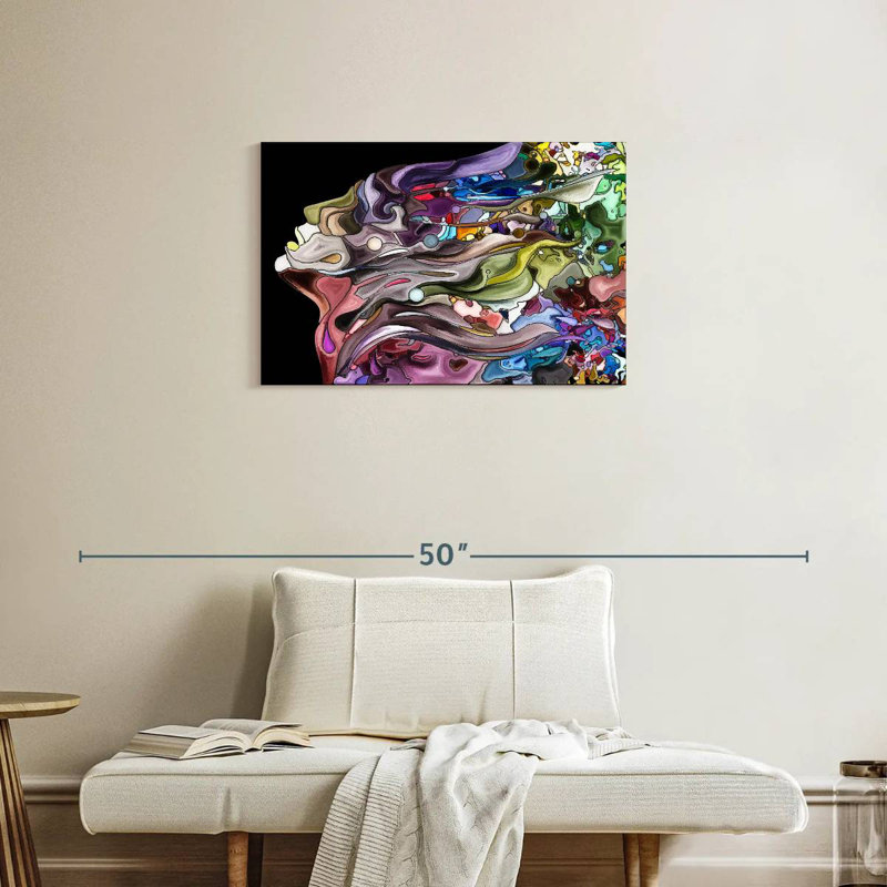 Leisha Fragmented Profile Abstract, 20" H x 30" W