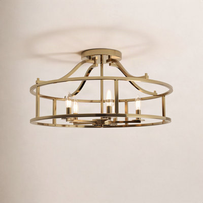 Maris 5-Light Dimmable Linear Metal Semi-Flush Mount
