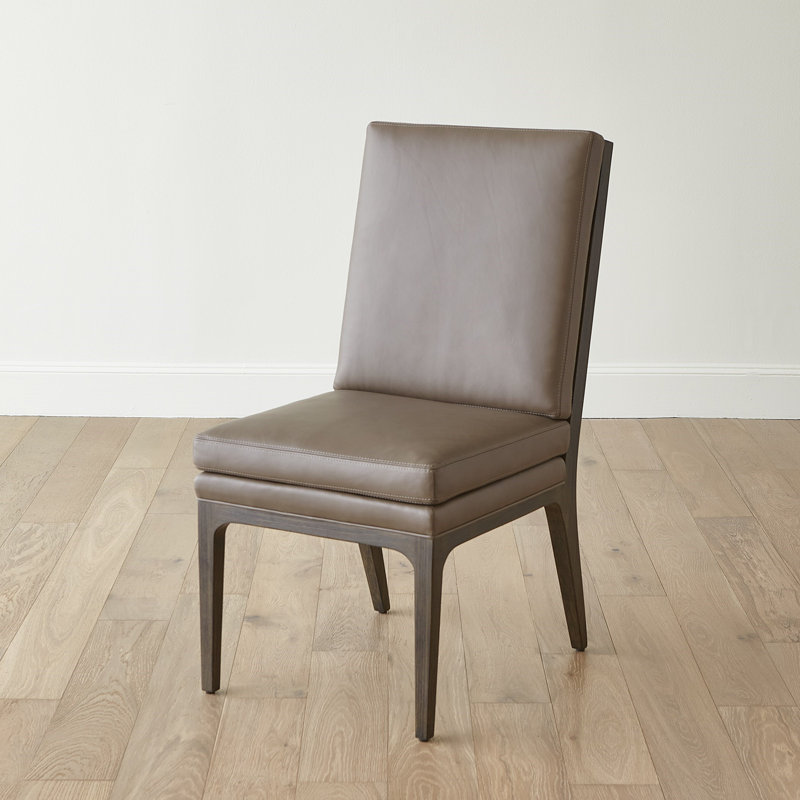 Leather Dining Chair, Gray