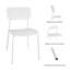 Chaise de salle à manger de patio moderne intérieur / extérieur - polypropylène durable, conception résistante aux intempéries-100937360