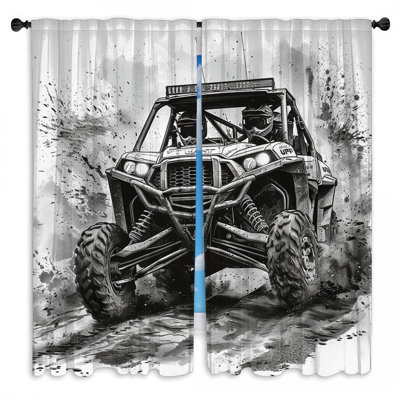 Offroad Window Curtains  Vehicles Sheer & Room Darkening - 2 Panels
