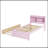 Twin Bed With Trundle,Bookcase,Pink