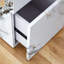 Table basse compacte en panneau de fibres à densité moyenne: 11,81 po x 11,81 po x 19,69 po, table d'appoint à texture élégante