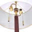 Lampe sur pied traditionnelle en bois 63,5 po 2 lumières