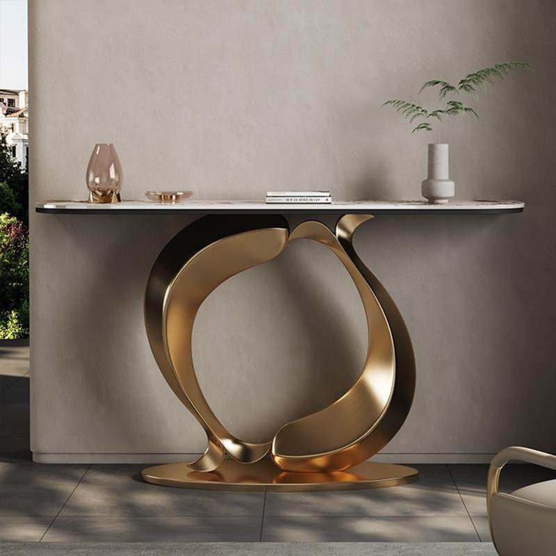 Console en métal de style italien, H 33,4 po x l 47,2 po x P 13,7 po