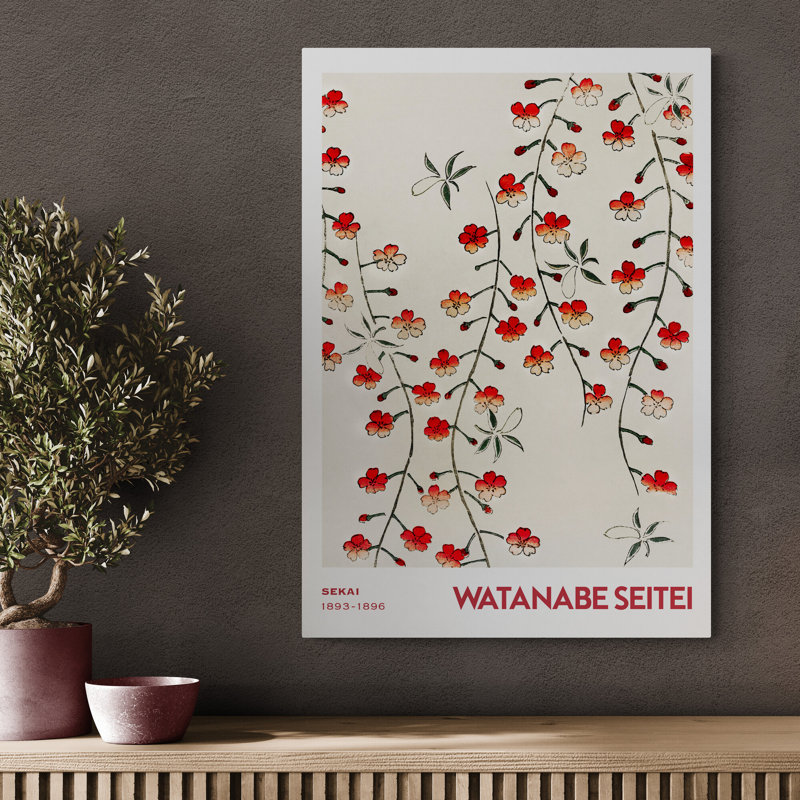 Cherry Tree Flower by Watanabe Seitei - Wrapped Canvas Art Prints, 117 cm H x 84 cm W