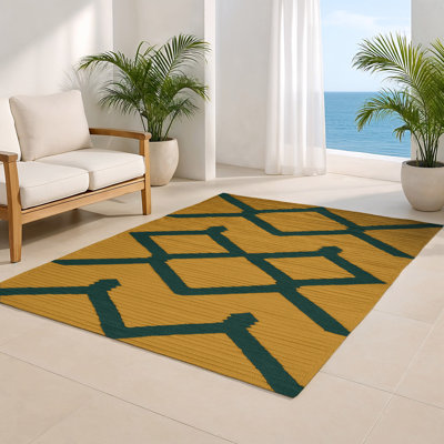 Tapis brun intérieur et extérieur Trellis
