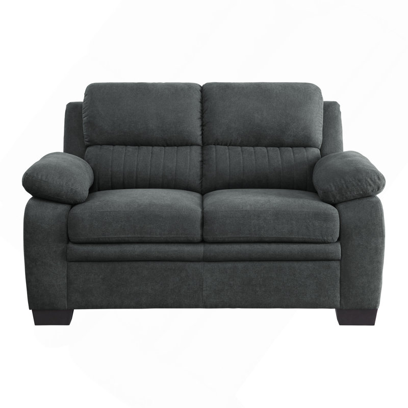 Causeuse confortable à assise moelleuse 1pc, Gris foncé