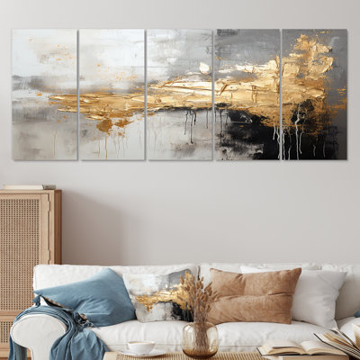 Avianna - Art mural abstrait, 5 pièces