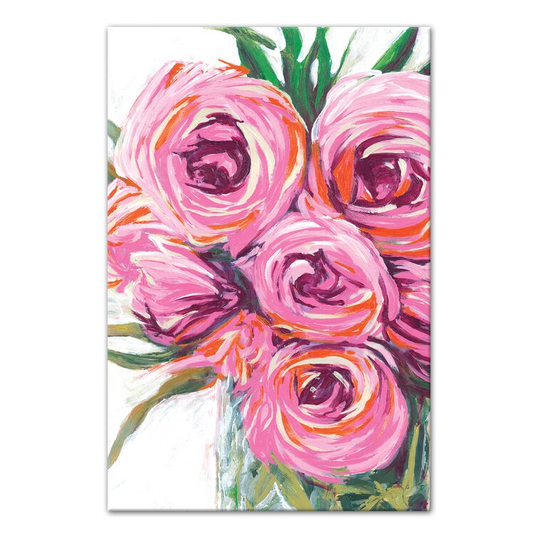 House of Hampton® Vase With Bright Flowers On Canvas Print - Wayfair Canada