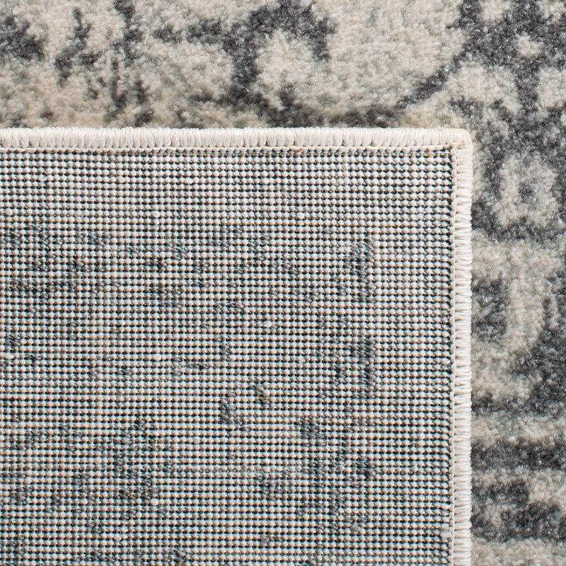 Oriental Area Rug, Ivory/Grey, Runner 66 x 213 cm
