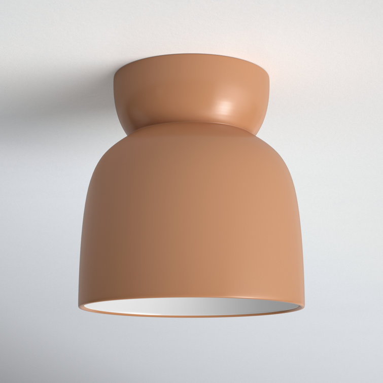 Mira Single Light Ceramic LED Semi Flush Mount