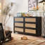 Buffet rétro en bois massif noir