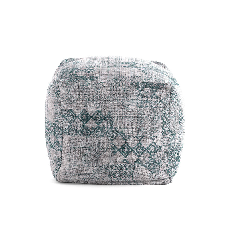 Burrillville 50cm Wide Square Abstract Pouf Ottoman