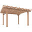 Outsunny 3.6 x 3.6m Graden Pergola Kit Wooden Pergola Gazebo Dark Brown