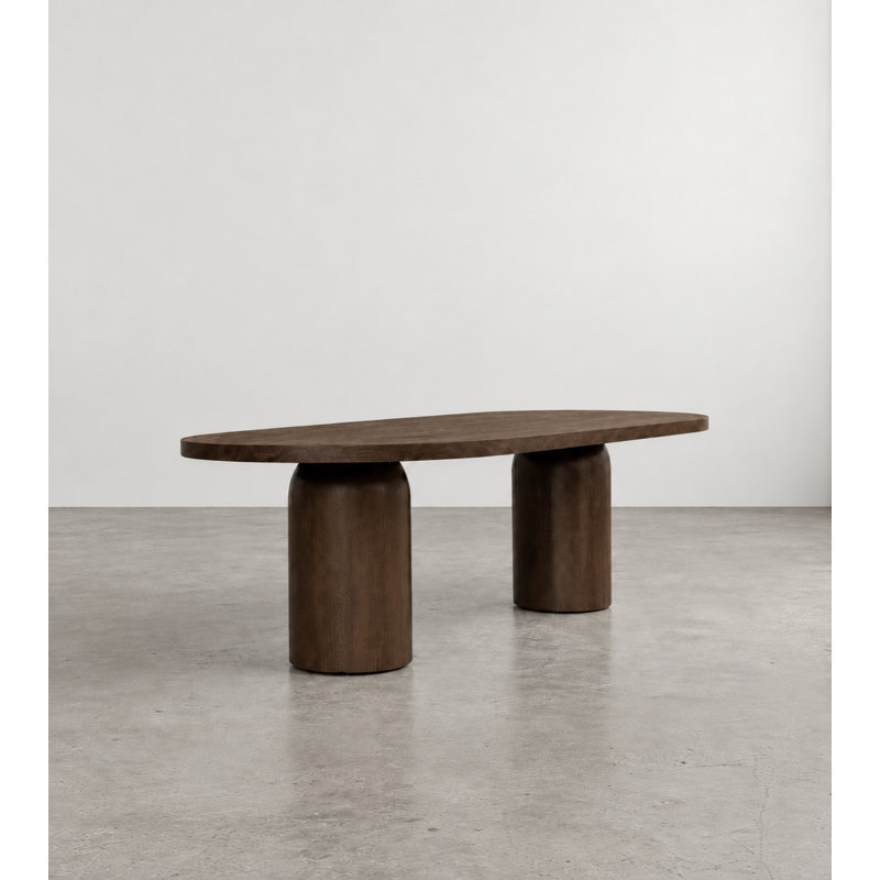 Syrah Solid Wood Dining Table, 95.75" W x 43.50" D x 30" H, Brown