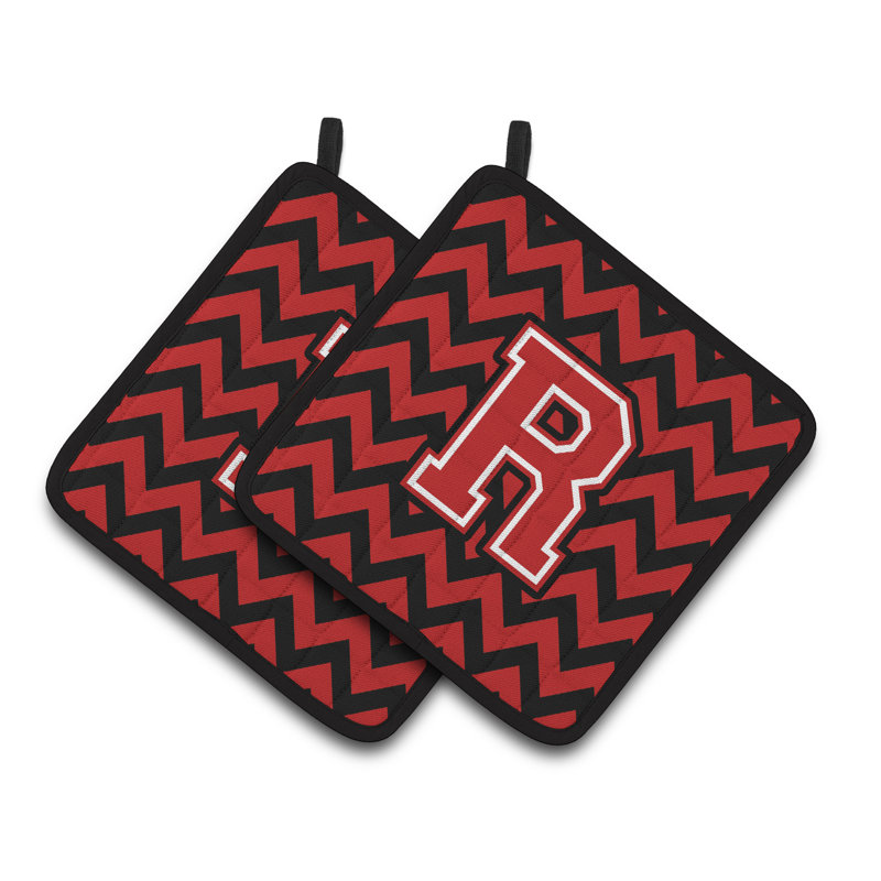 Poignée à chevrons, R, Noir / rouge