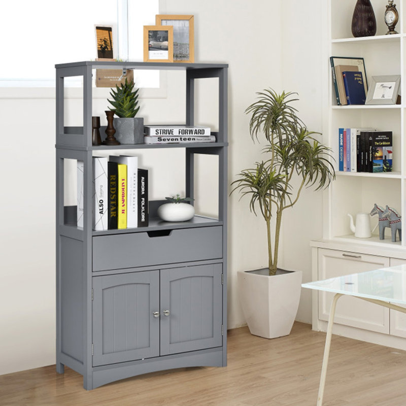 Armoire autoportante autoportante, gris