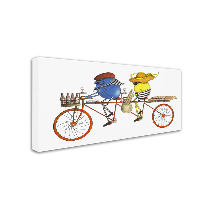 Humorous Lemon and Blueberry Picnic Canvas Art Print