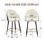 Ensemble de 2 tabourets de bar en cuir synthétique épissé l 19,6 po x P 17 po x H 37,7 po Droom-129891688