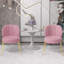 Chaise d'appoint de salle à manger rembourrée en velours Erianna-1760602665