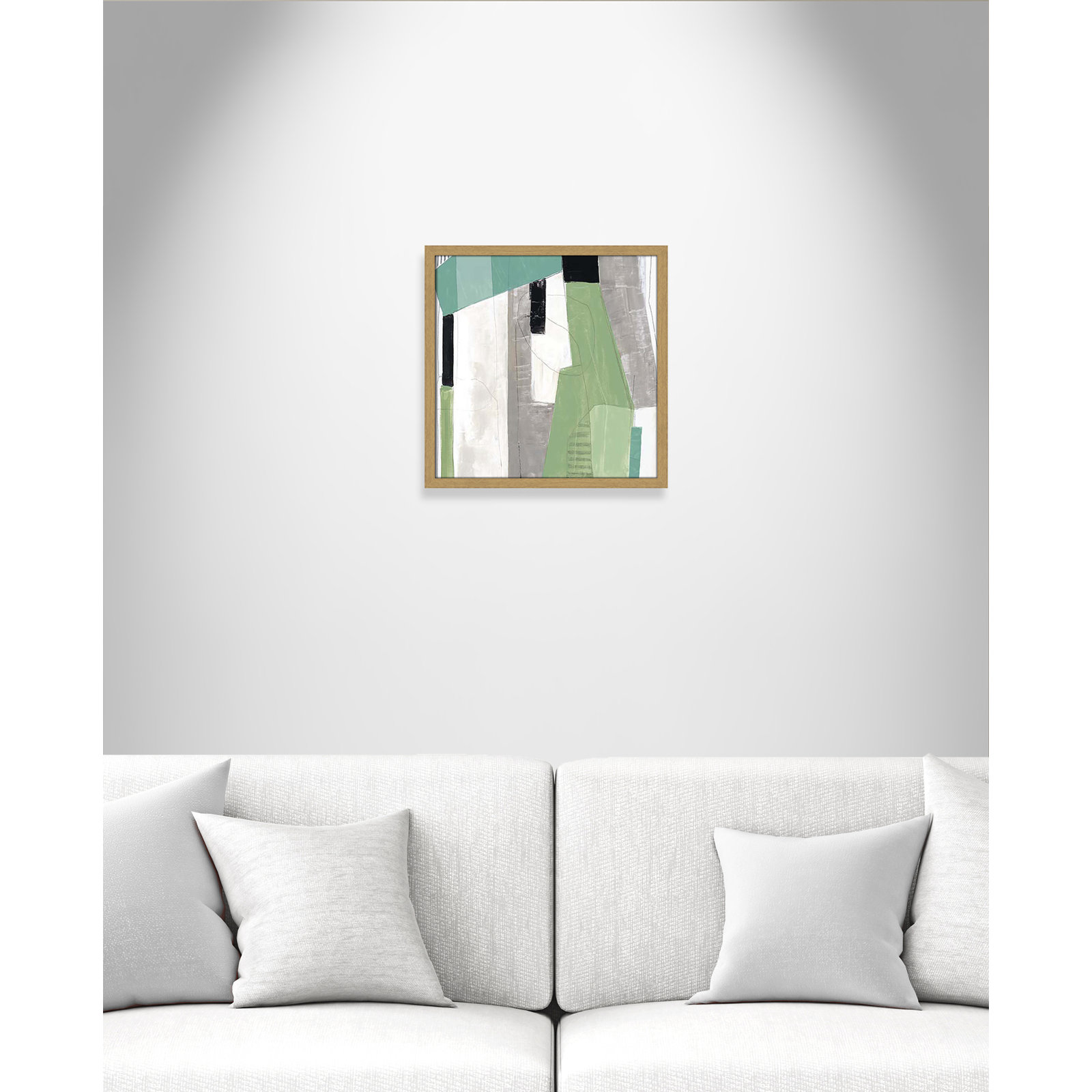 Evergreen Essence I Print, 17" H x 17" W x 1.25" D, Natural Slim Framed