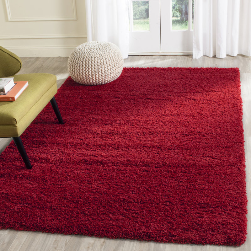 Rizco Shag Performance Solid Color Rug, Rectangle 4' x 6'