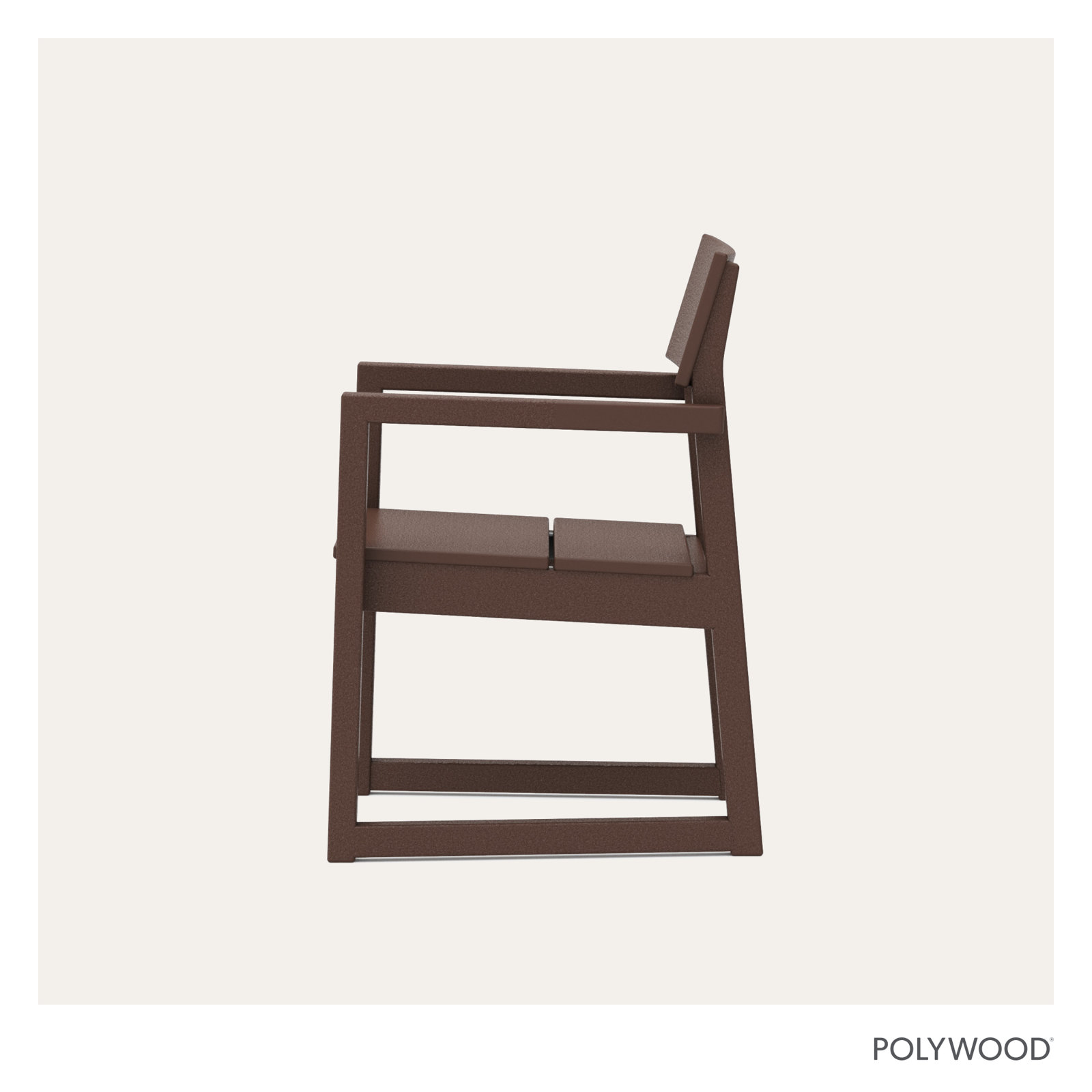 POLYWOOD® Edge Patio Armchair, Mahogany