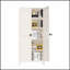 Armoire de rangement sécurisée en métal à 2 portes avec tablettes réglables et serrure, parfaite pour l'organisation à la maison et au bureau