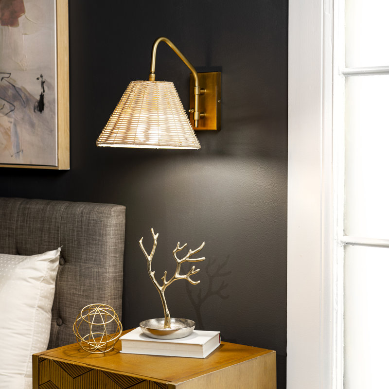 Lampe murale pivotante en laiton 13 po