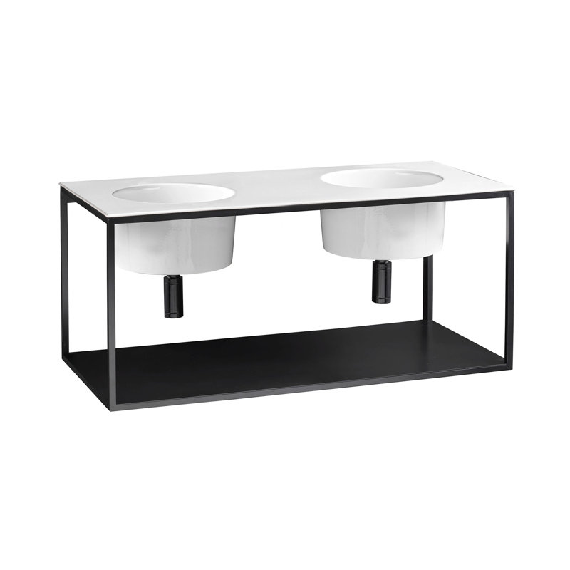 Ensemble de meuble-lavabo double mural 19,1 "Skyland, Aucun trou