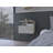 14" Brown Wood One Drawer Floating Nightstand-1277933055