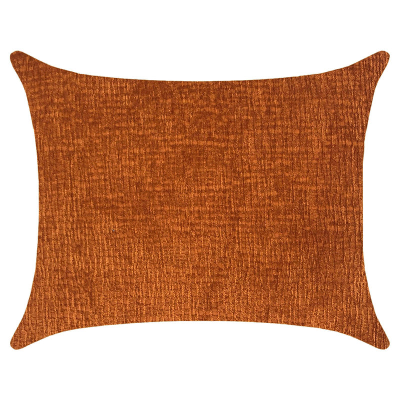 Kimia Feather Throw Pillow, 18" x 22", Orange