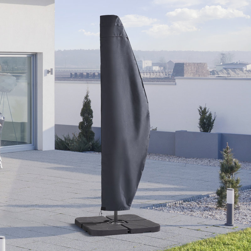 Outdoor Patio Umbrella Cover, Offset Umbrella Cover, French Gray