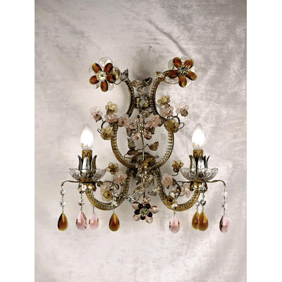 Applique murale à 2 lumières pour bougie